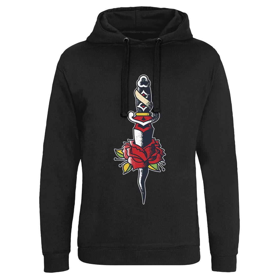 Dagger Roses Mens Hoodie Without Pocket Tattoo A946