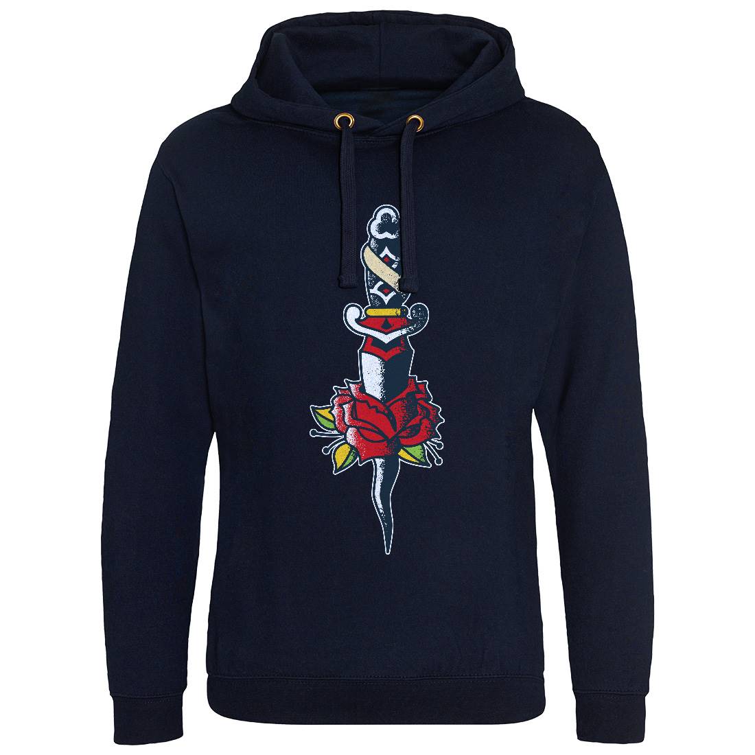 Dagger Roses Mens Hoodie Without Pocket Tattoo A946