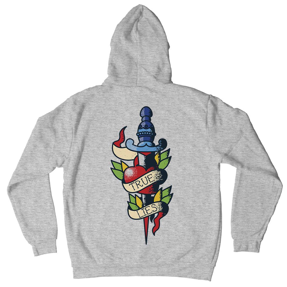 Dagger Heart Mens Hoodie With Pocket Tattoo A947