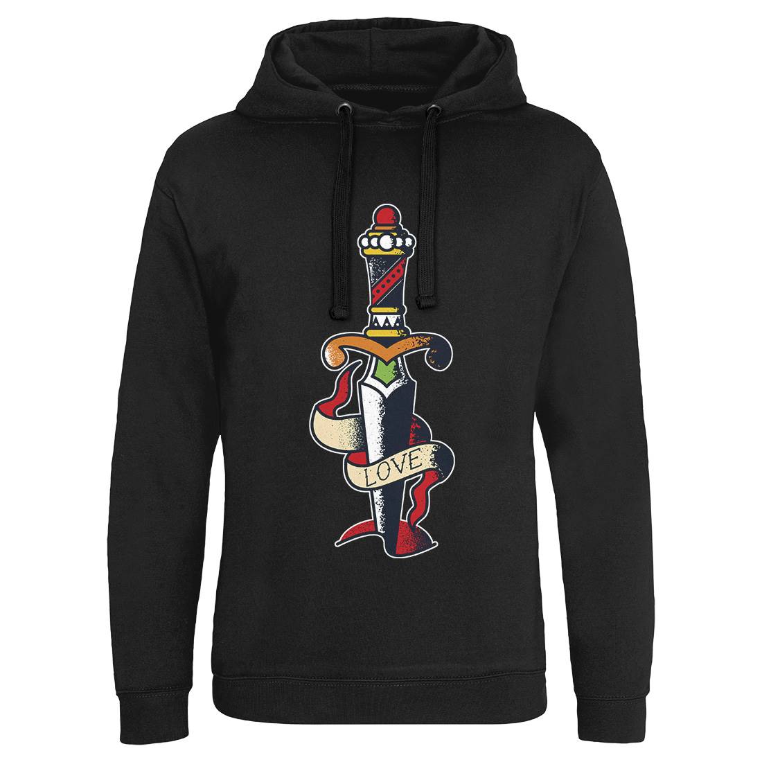 Dagger Love Mens Hoodie Without Pocket Tattoo A949