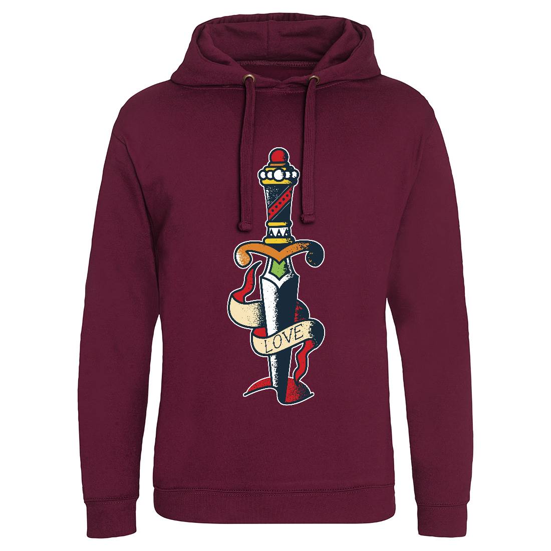 Dagger Love Mens Hoodie Without Pocket Tattoo A949