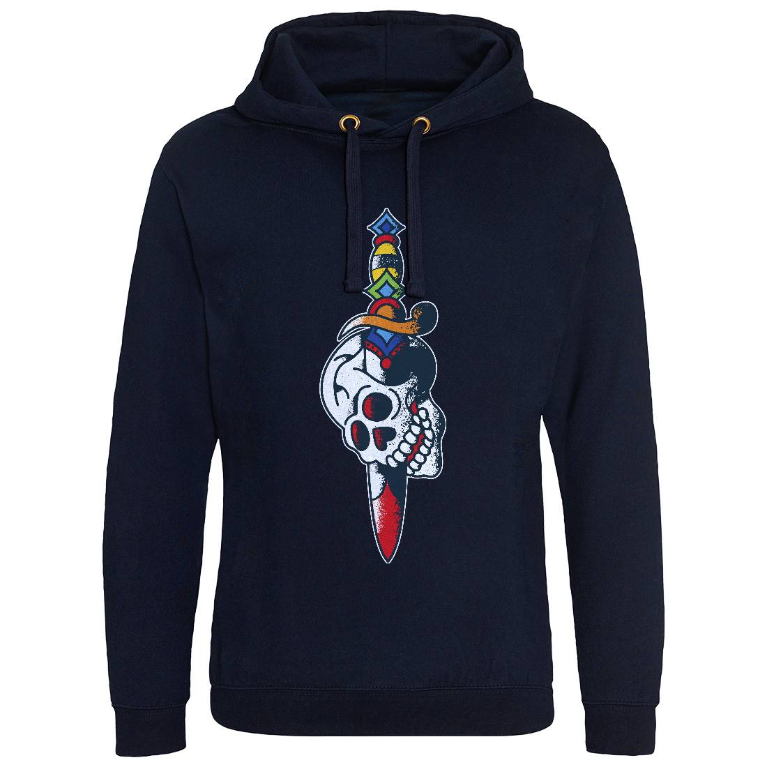 Dagger Skull Mens Hoodie Without Pocket Tattoo A950