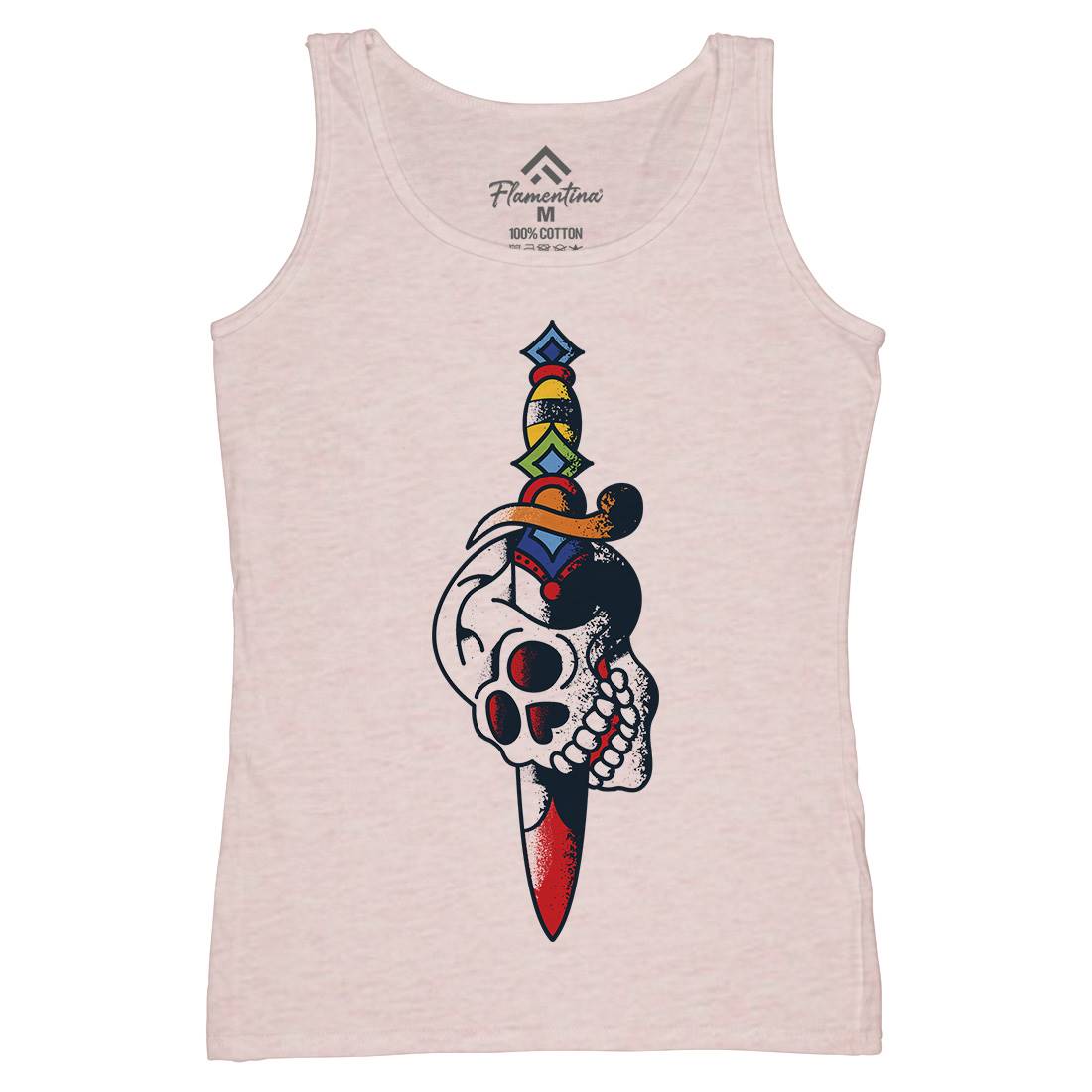 Dagger Skull Womens Organic Tank Top Vest Tattoo A950