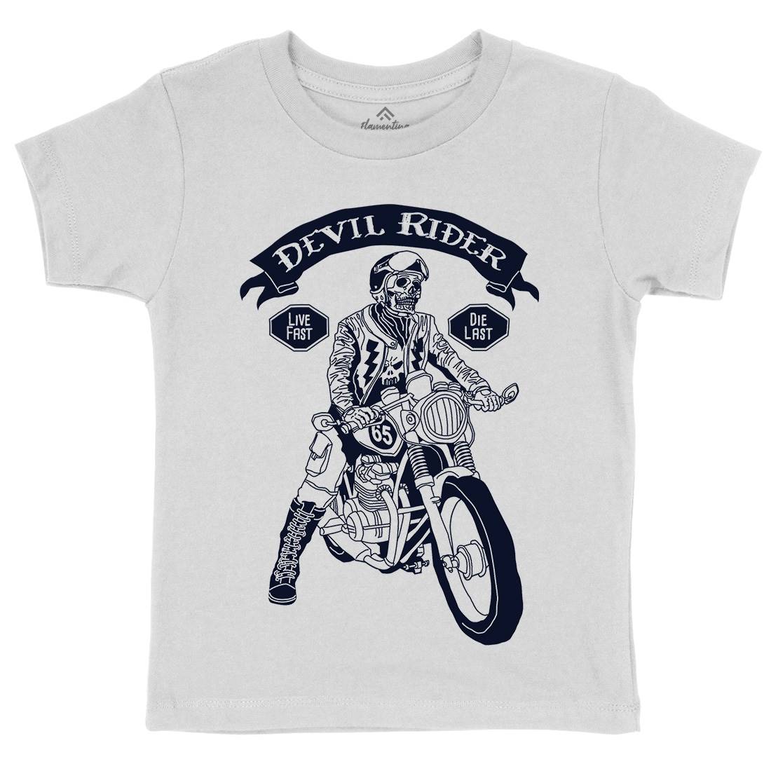 Devil Rider Kids Organic Crew Neck T-Shirt Motorcycles A952