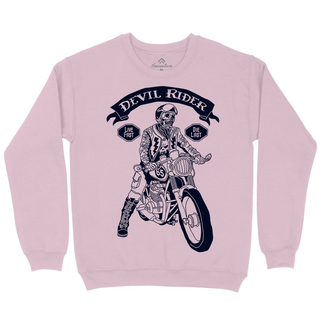Devil Rider Kids Crew Neck Sweatshirt Motorcycles A952