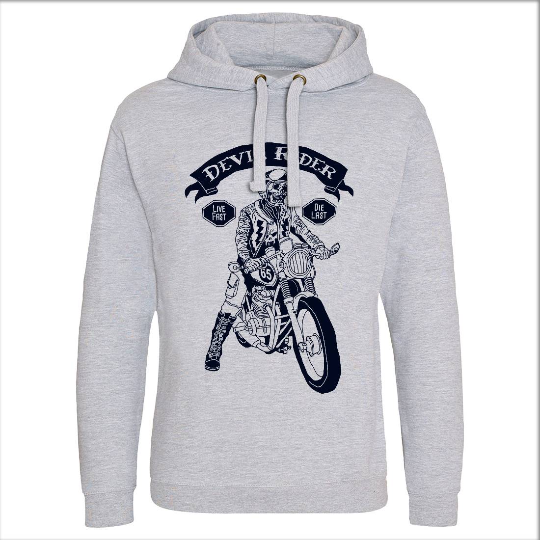 Devil Rider Mens Hoodie Without Pocket Motorcycles A952