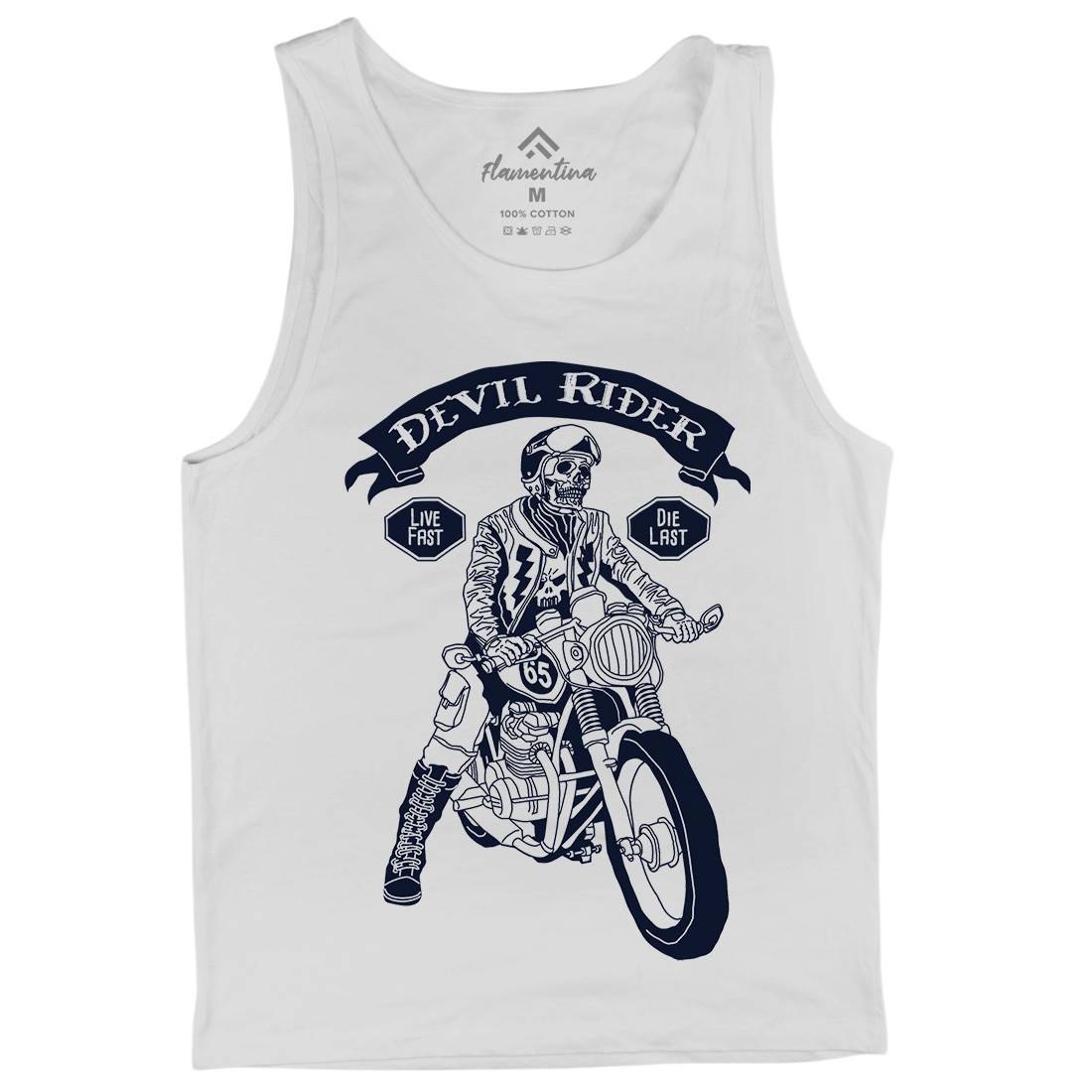 Devil Rider Mens Tank Top Vest Motorcycles A952