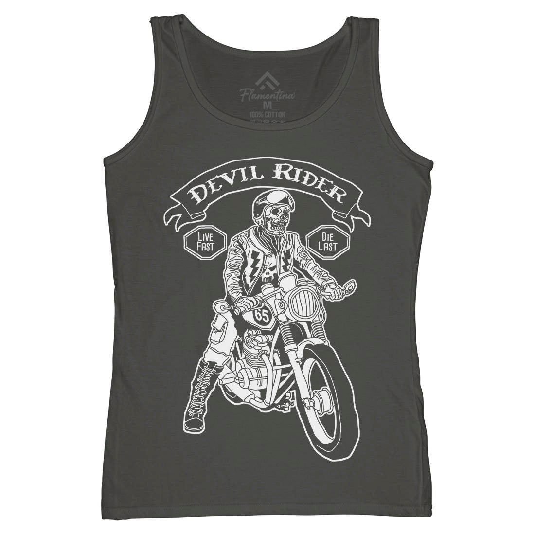 Devil Rider Womens Organic Tank Top Vest Motorcycles A952
