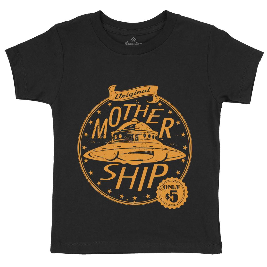 Modern Ship Kids Organic Crew Neck T-Shirt Space A953