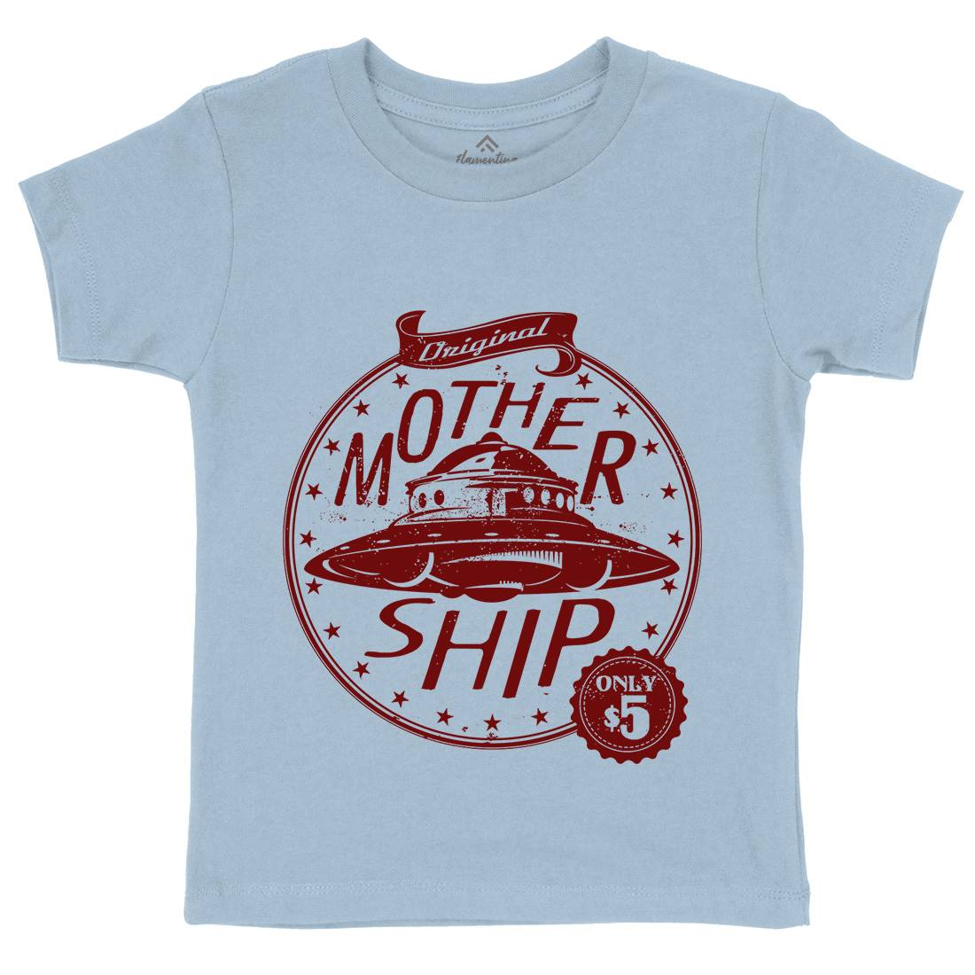 Modern Ship Kids Organic Crew Neck T-Shirt Space A953