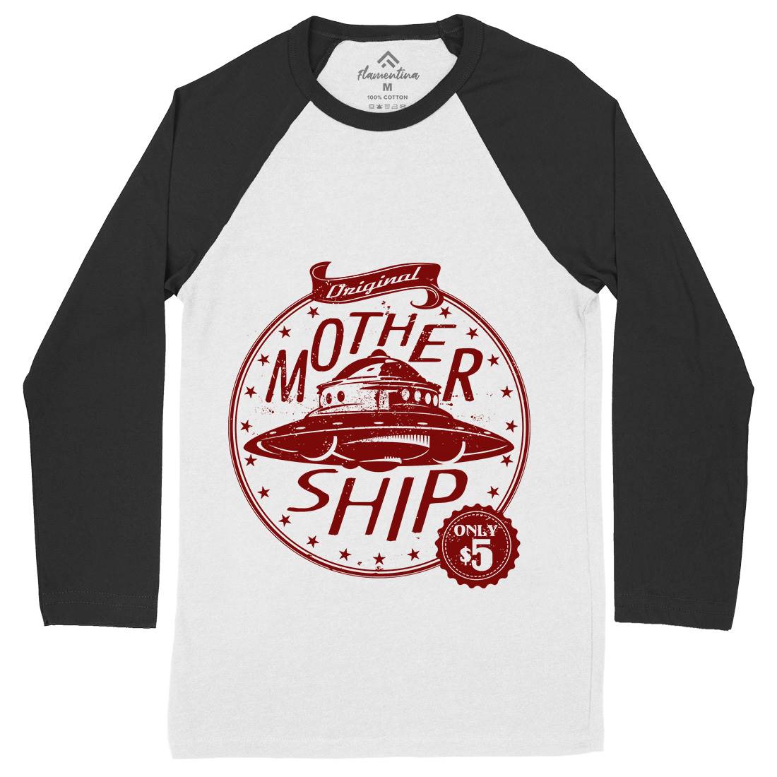 Modern Ship Mens Long Sleeve Baseball T-Shirt Space A953
