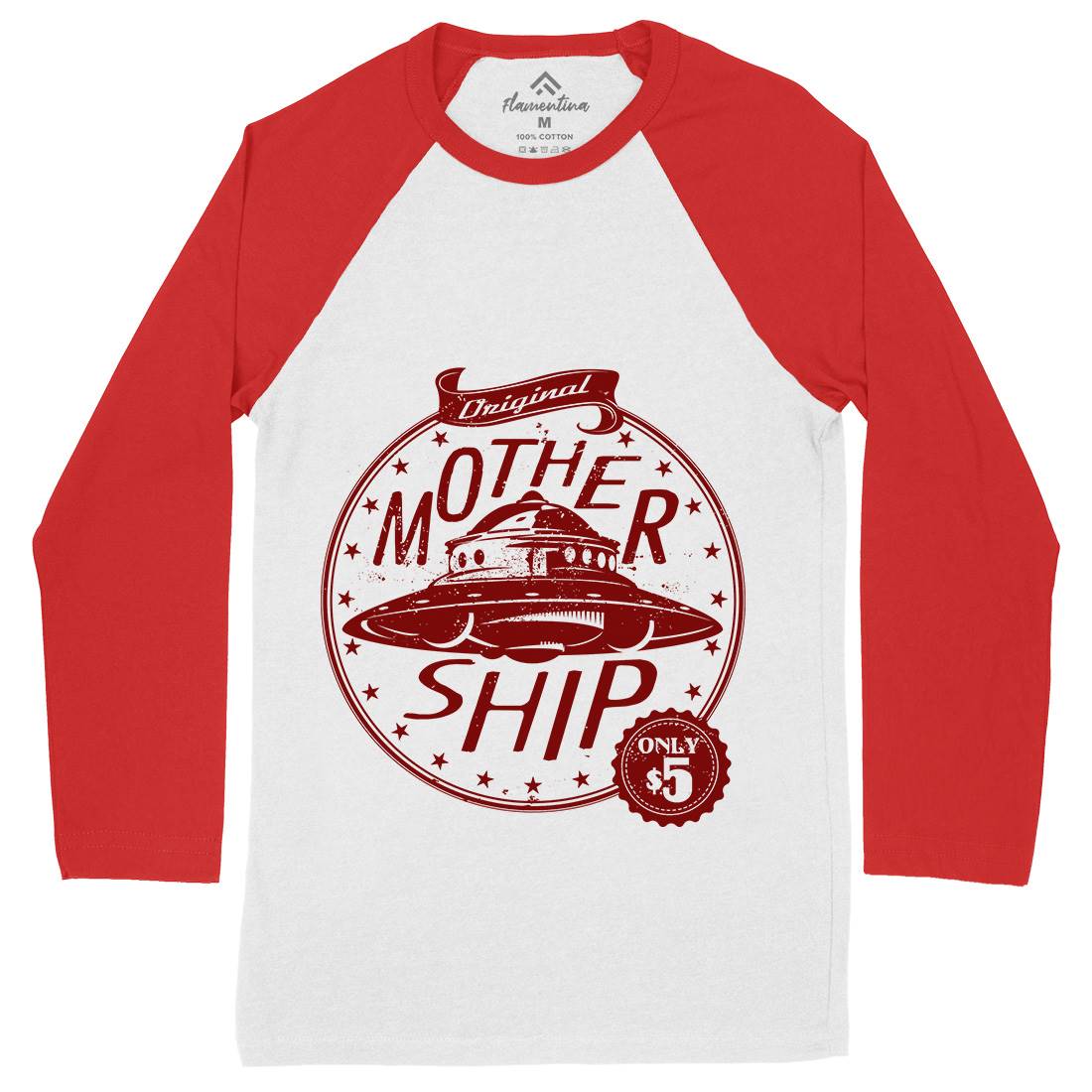 Modern Ship Mens Long Sleeve Baseball T-Shirt Space A953