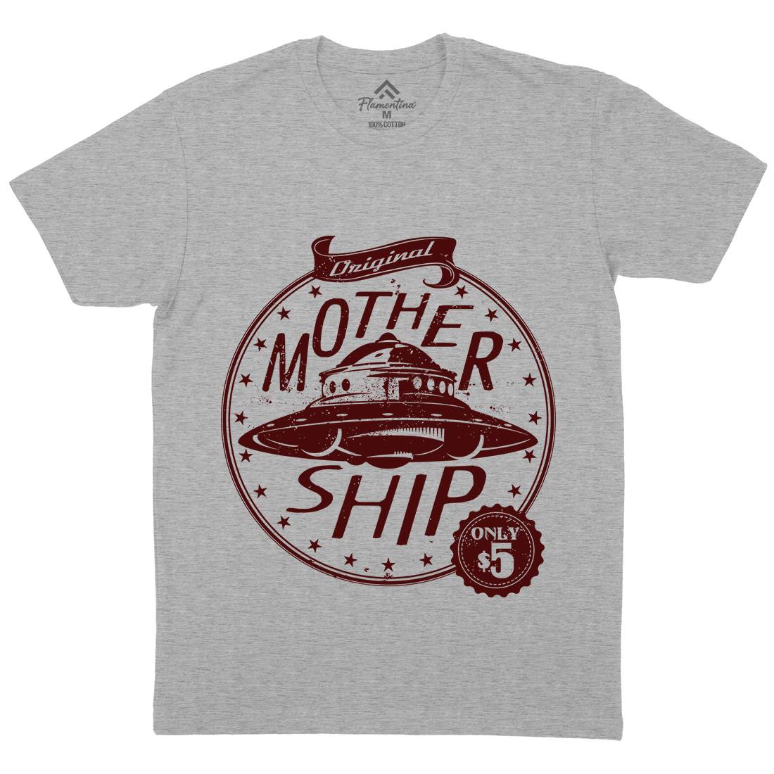 Modern Ship Mens Organic Crew Neck T-Shirt Space A953