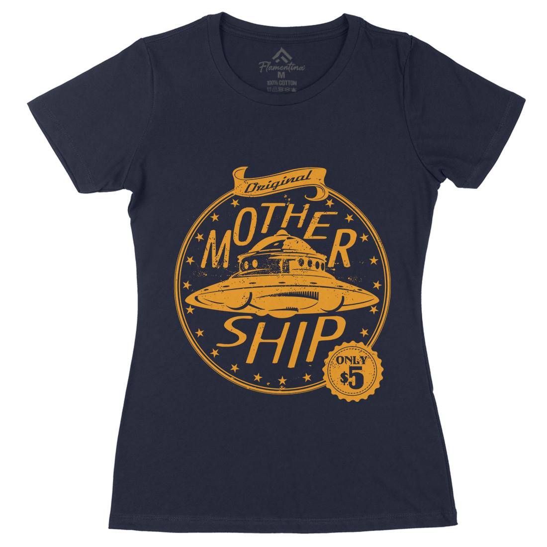 Modern Ship Womens Organic Crew Neck T-Shirt Space A953