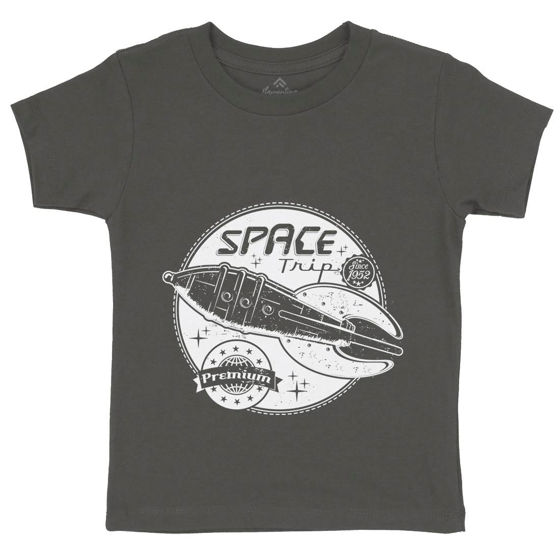 Trip Kids Organic Crew Neck T-Shirt Space A954