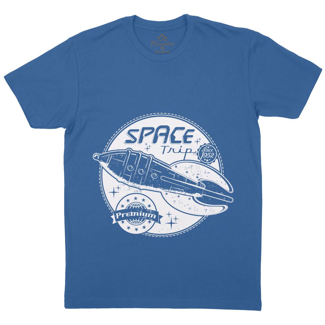 Trip Mens Organic Crew Neck T-Shirt Space A954