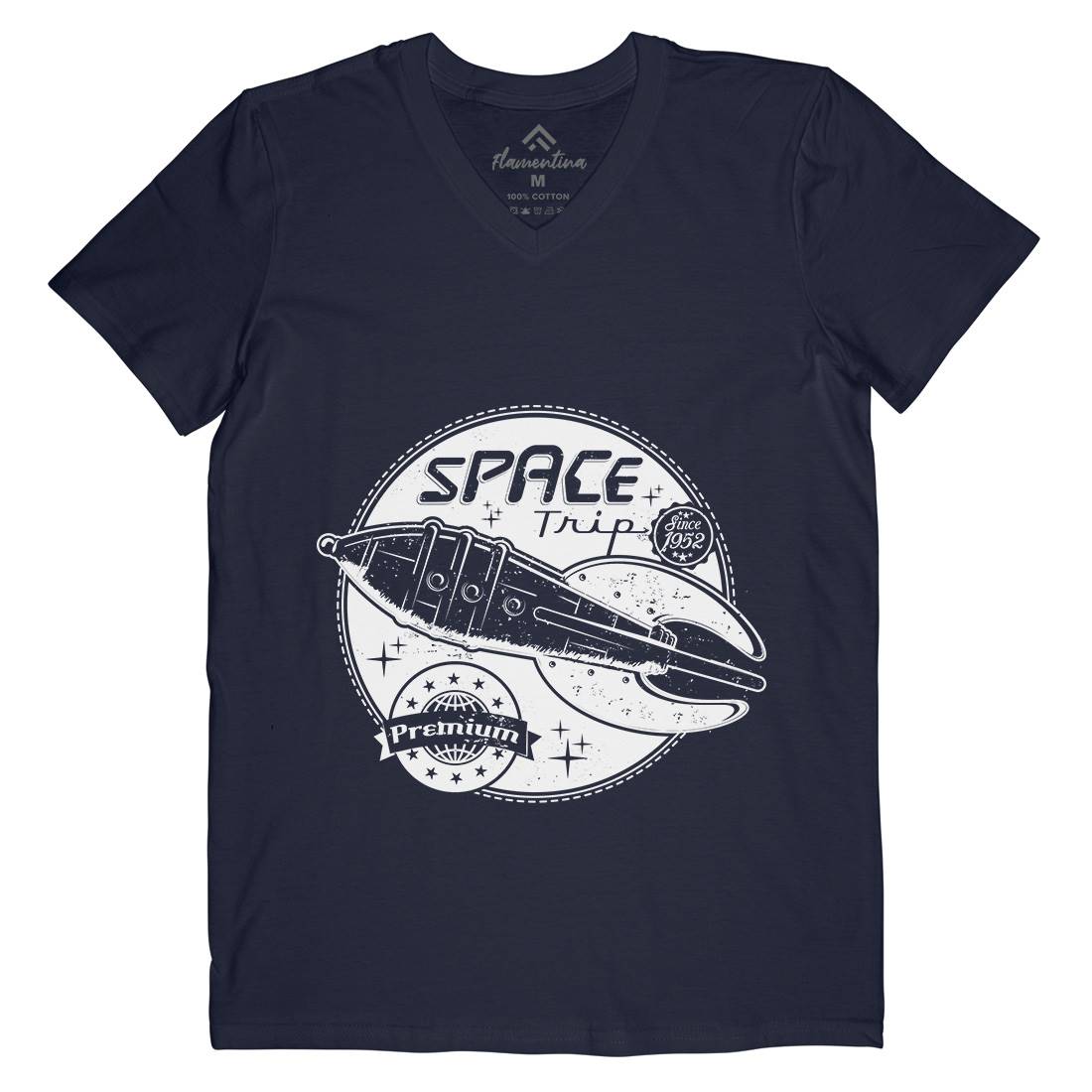 Trip Mens Organic V-Neck T-Shirt Space A954