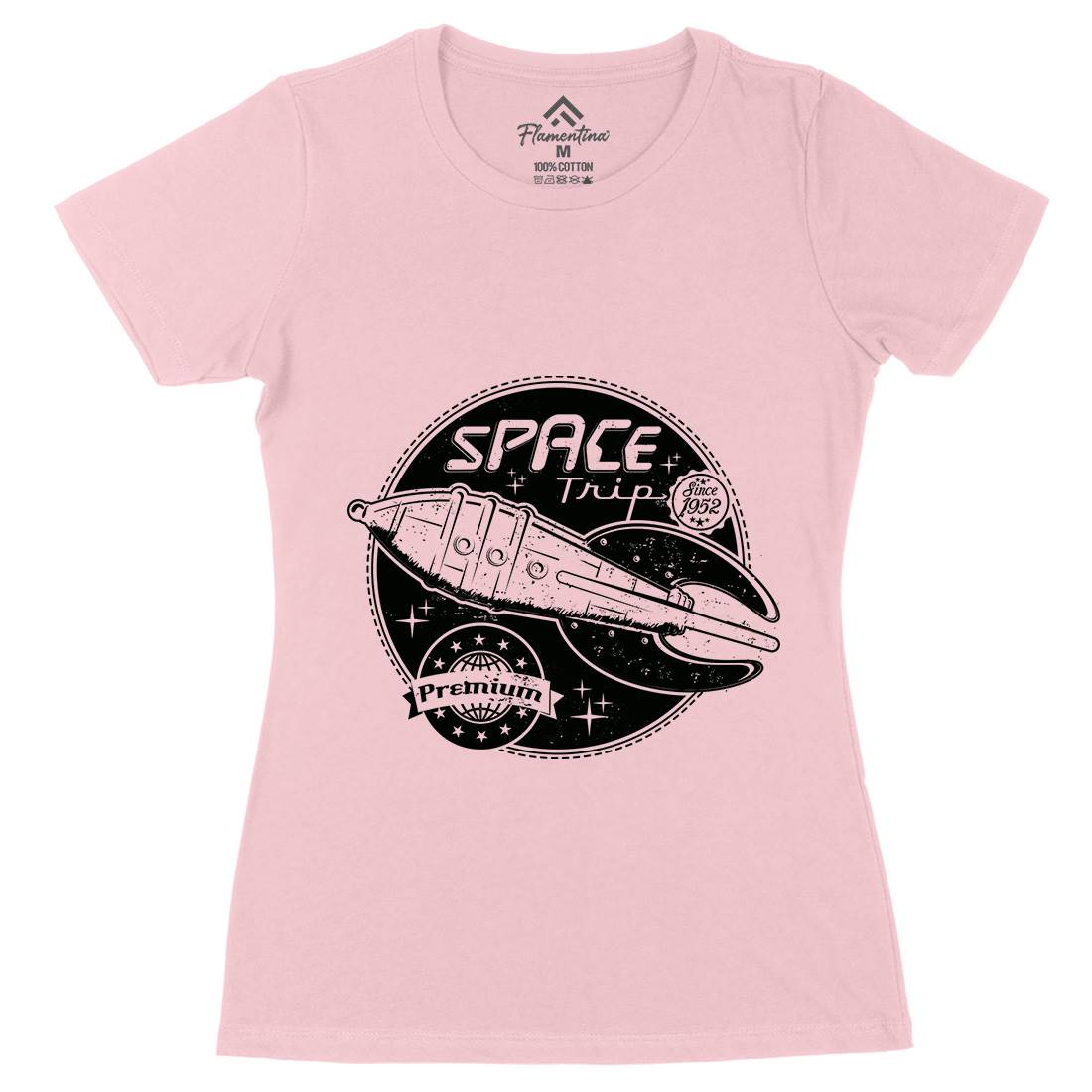Trip Womens Organic Crew Neck T-Shirt Space A954