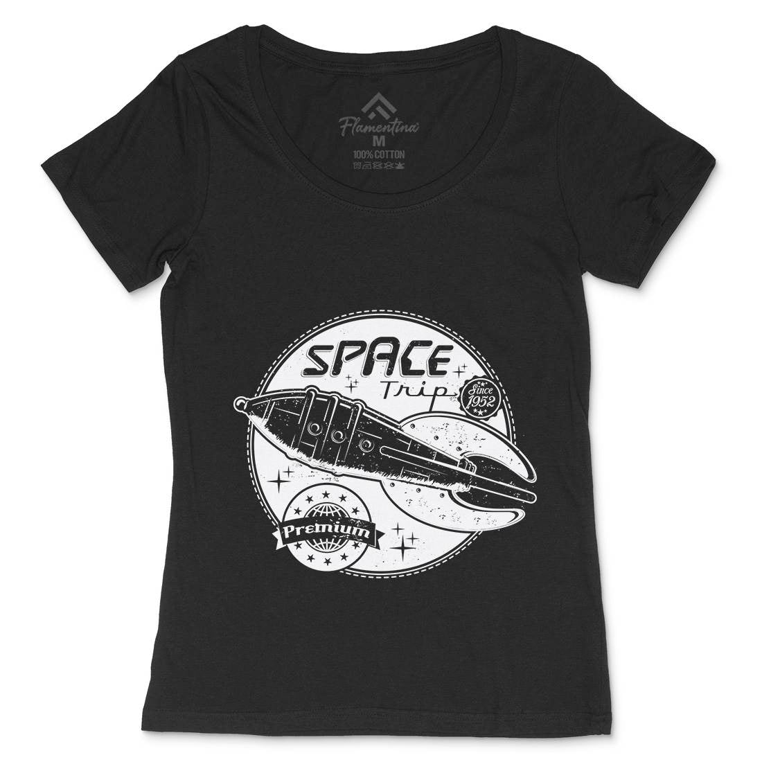 Trip Womens Scoop Neck T-Shirt Space A954