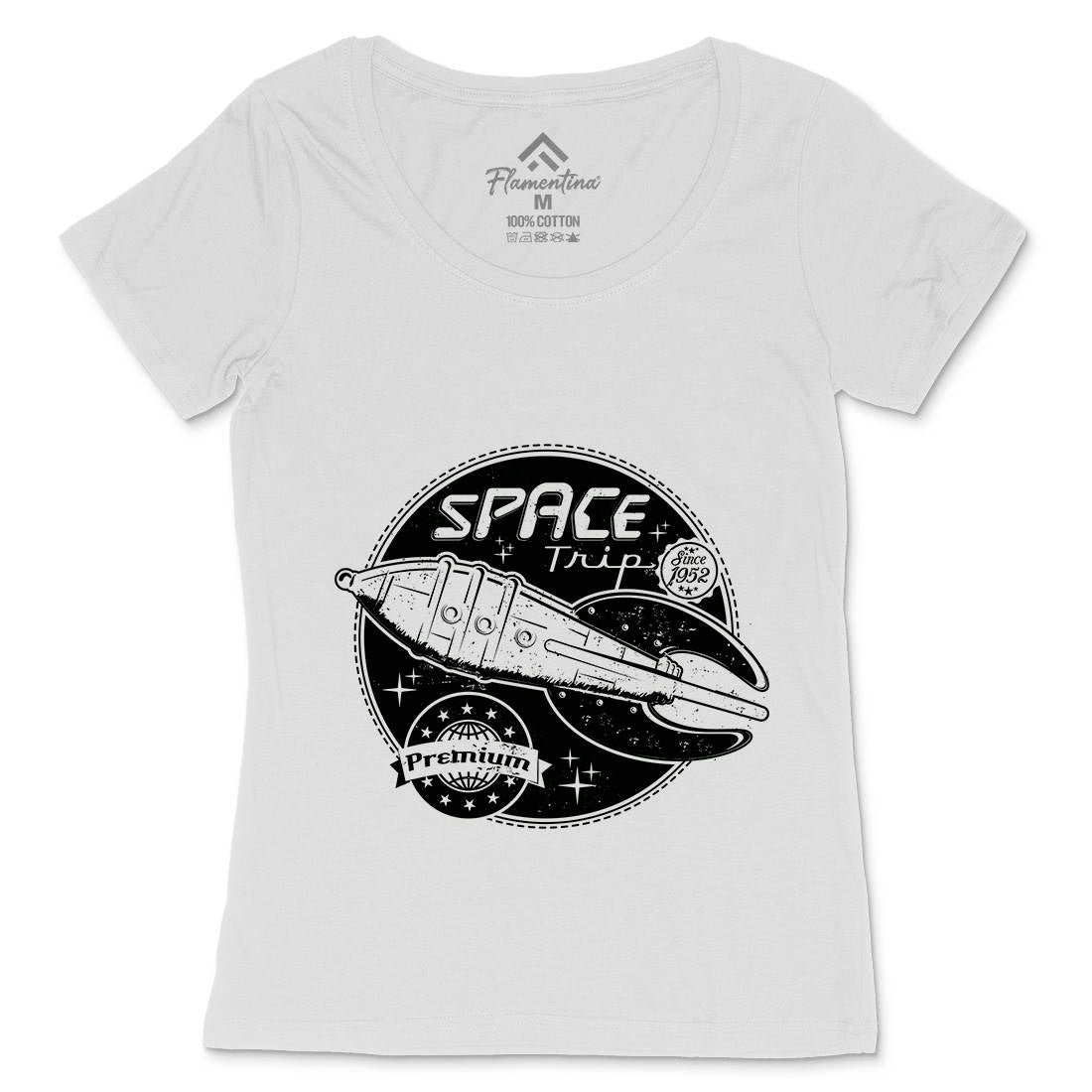 Trip Womens Scoop Neck T-Shirt Space A954