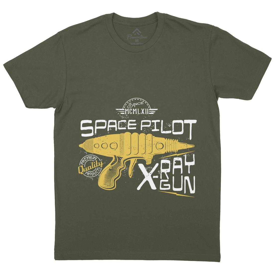 Pilot Mens Organic Crew Neck T-Shirt Space A955