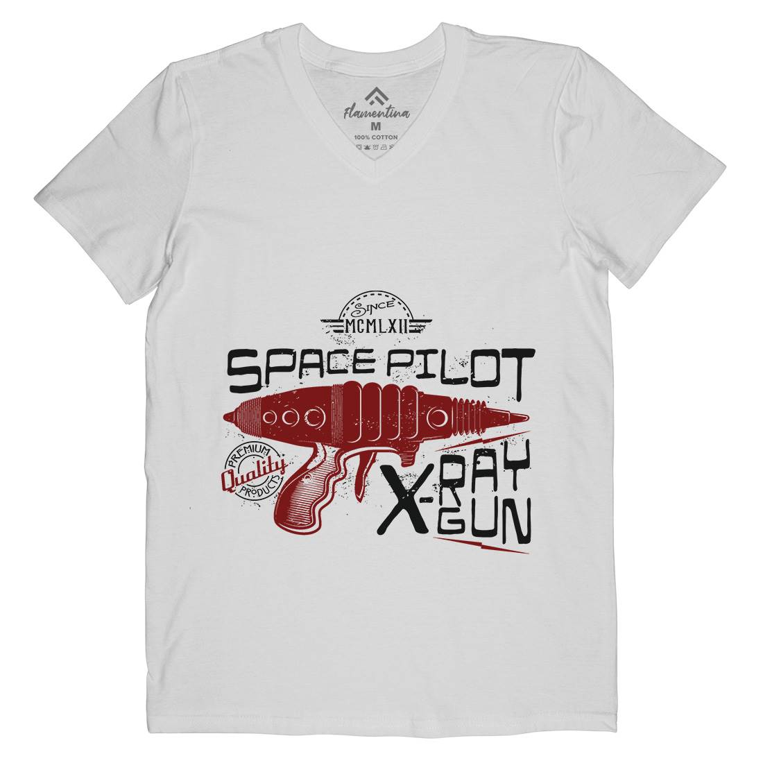 Pilot Mens V-Neck T-Shirt Space A955