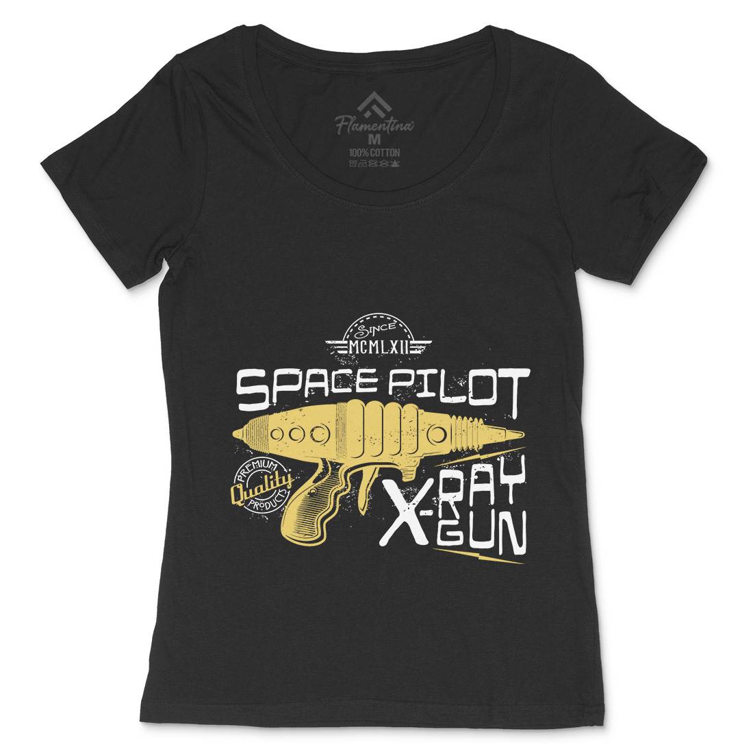 Pilot Womens Scoop Neck T-Shirt Space A955