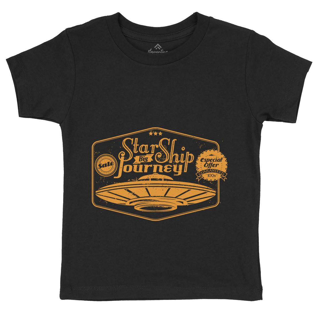 Star Ship Kids Crew Neck T-Shirt Space A956