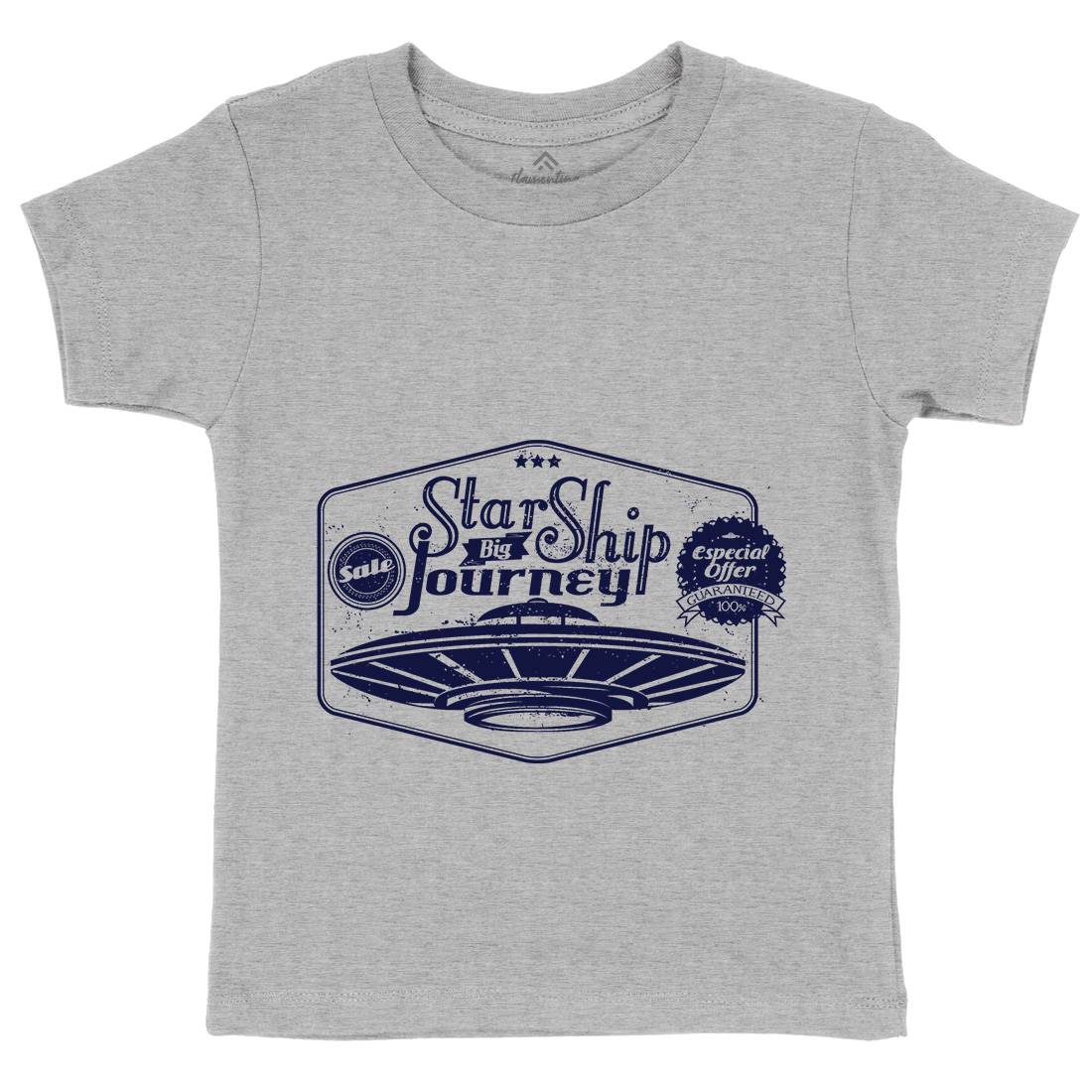 Star Ship Kids Crew Neck T-Shirt Space A956