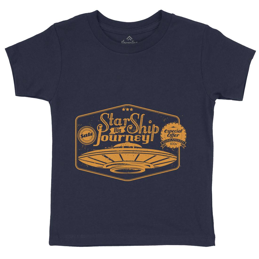 Star Ship Kids Organic Crew Neck T-Shirt Space A956