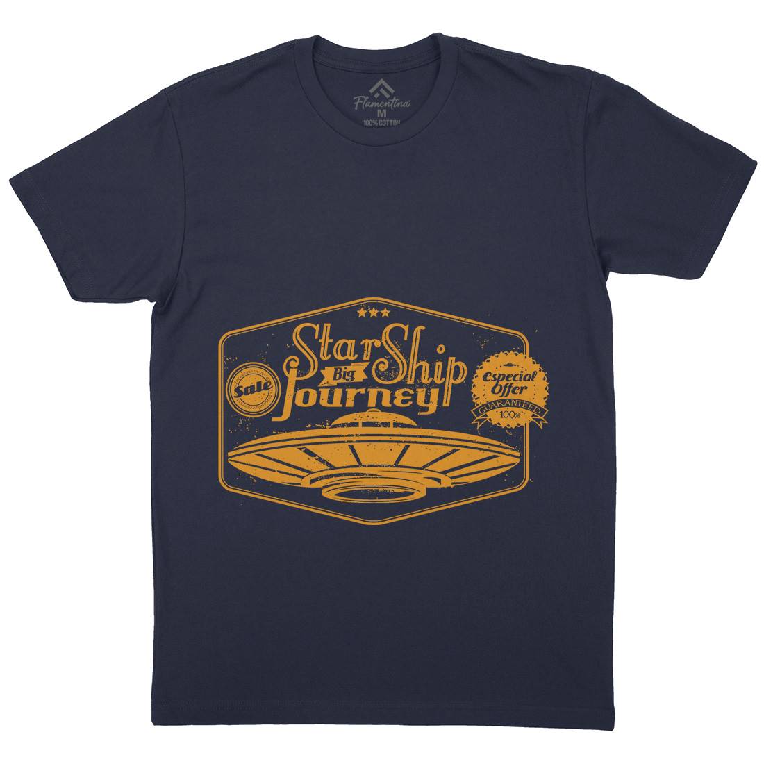 Star Ship Mens Crew Neck T-Shirt Space A956