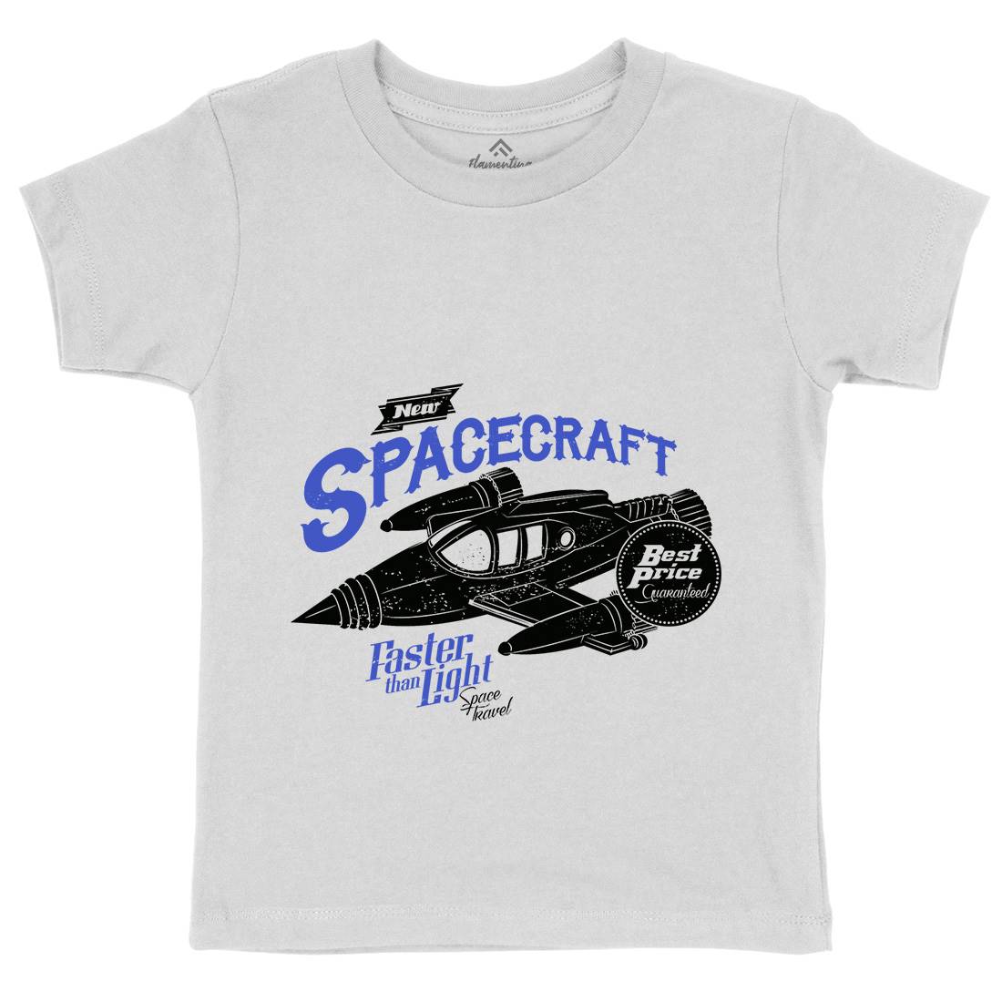 Spacecraft Kids Crew Neck T-Shirt Space A958