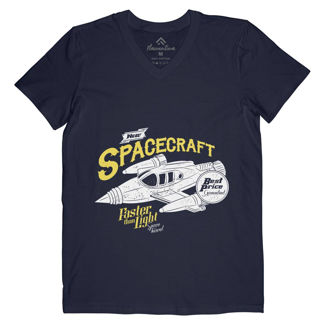 Spacecraft Mens V-Neck T-Shirt Space A958