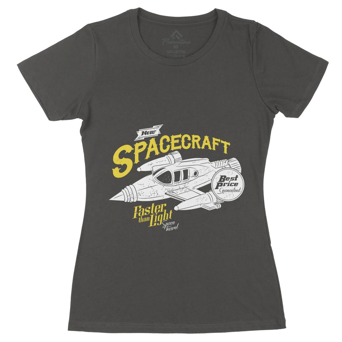 Spacecraft Womens Organic Crew Neck T-Shirt Space A958