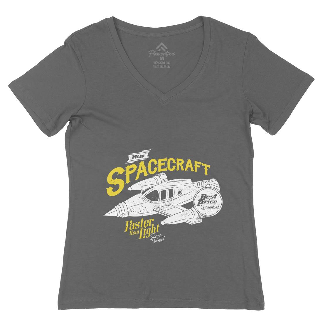 Spacecraft Womens Organic V-Neck T-Shirt Space A958
