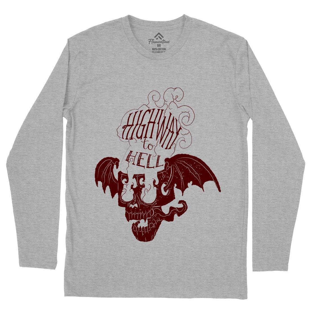 Highway To Hell Mens Long Sleeve T-Shirt Motorcycles A959