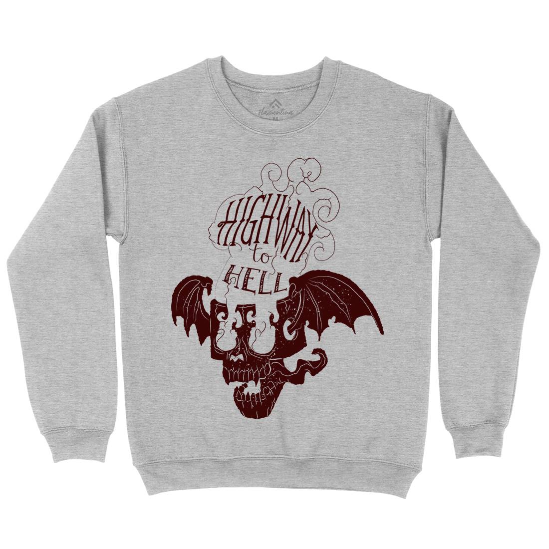 Highway To Hell Mens Crew Neck Sweatshirt Motorcycles A959