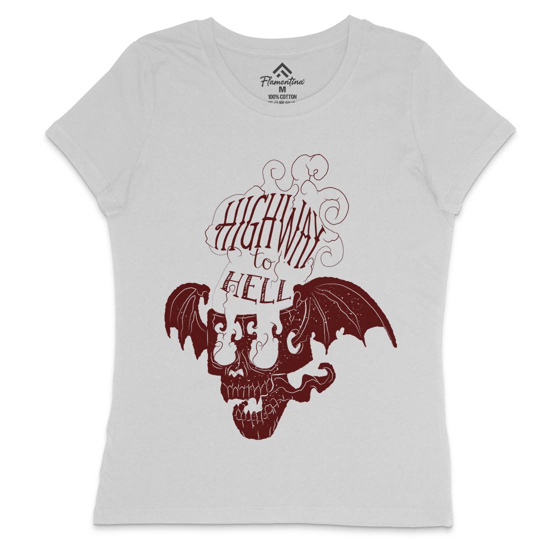 Highway To Hell Womens Crew Neck T-Shirt Motorcycles A959