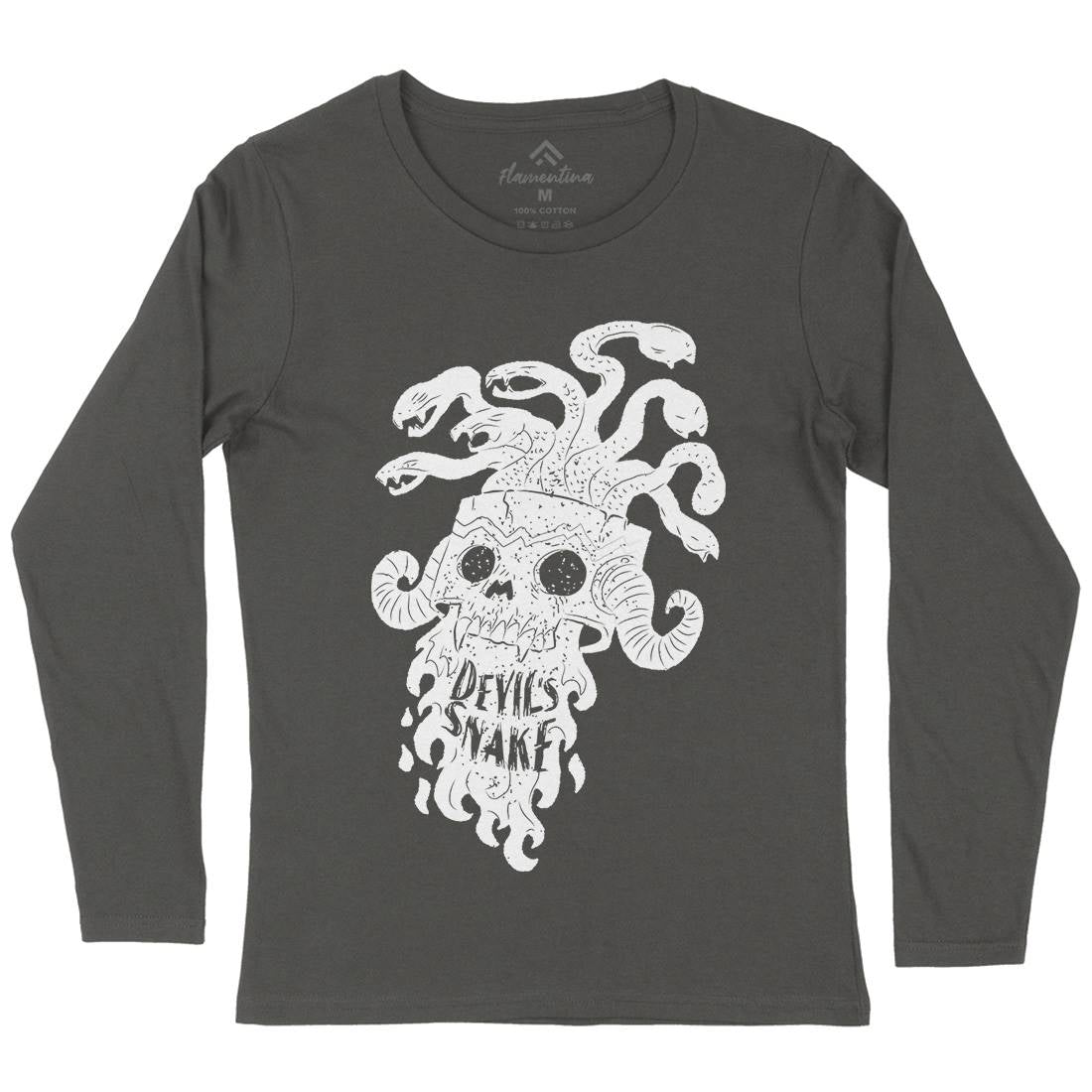 Devil&#39;s Snake Womens Long Sleeve T-Shirt Motorcycles A961