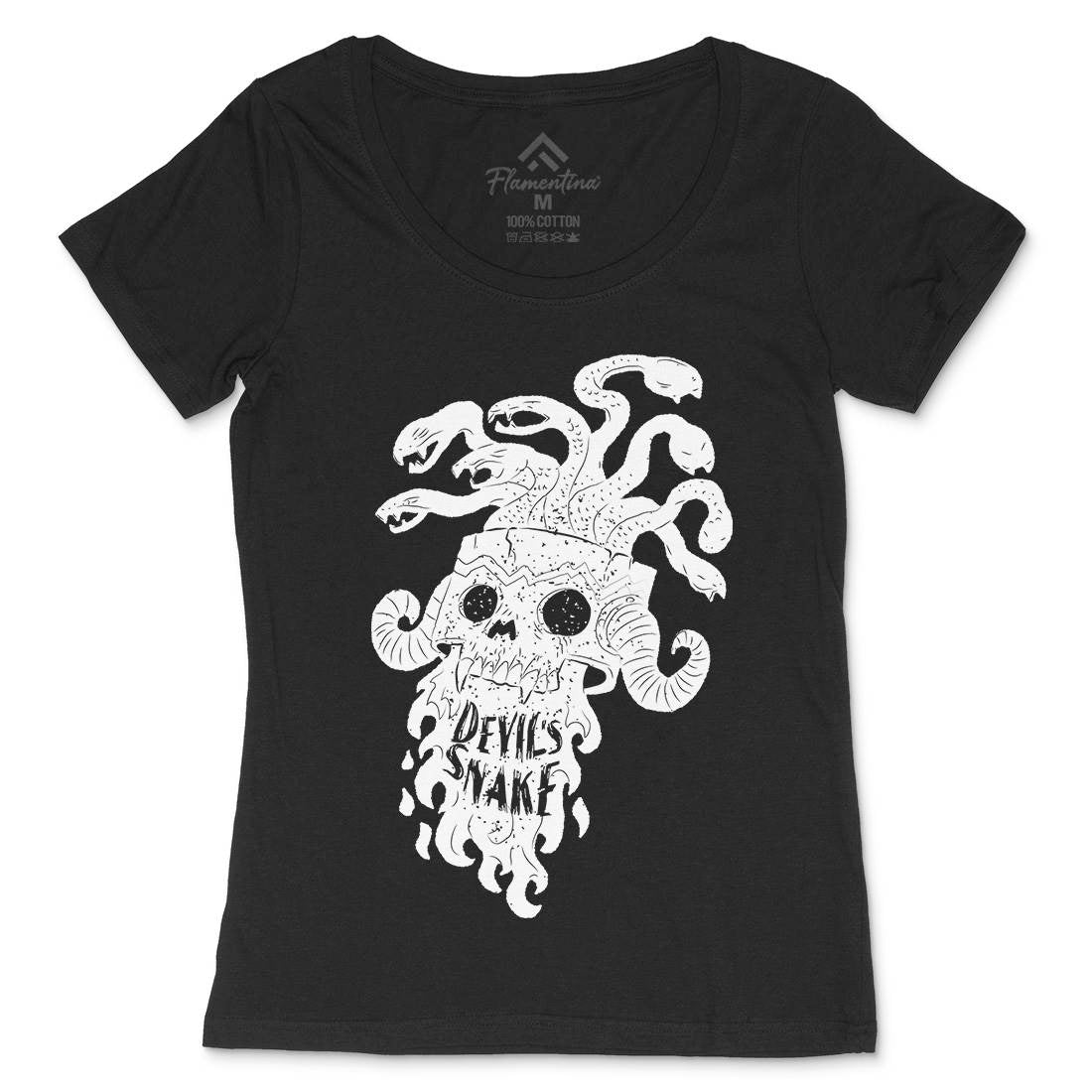 Devil&#39;s Snake Womens Scoop Neck T-Shirt Motorcycles A961