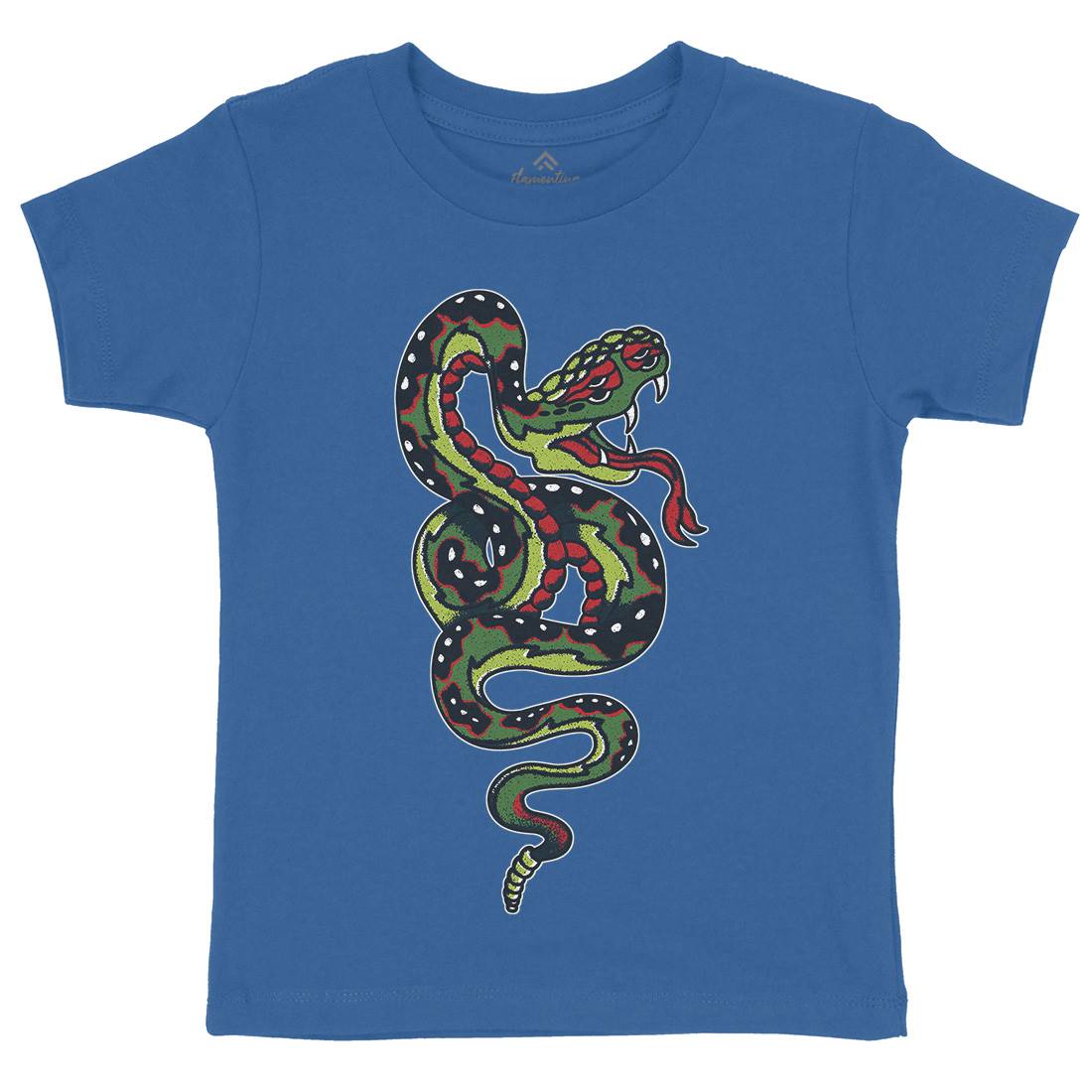 Snake Kids Organic Crew Neck T-Shirt Tattoo A962