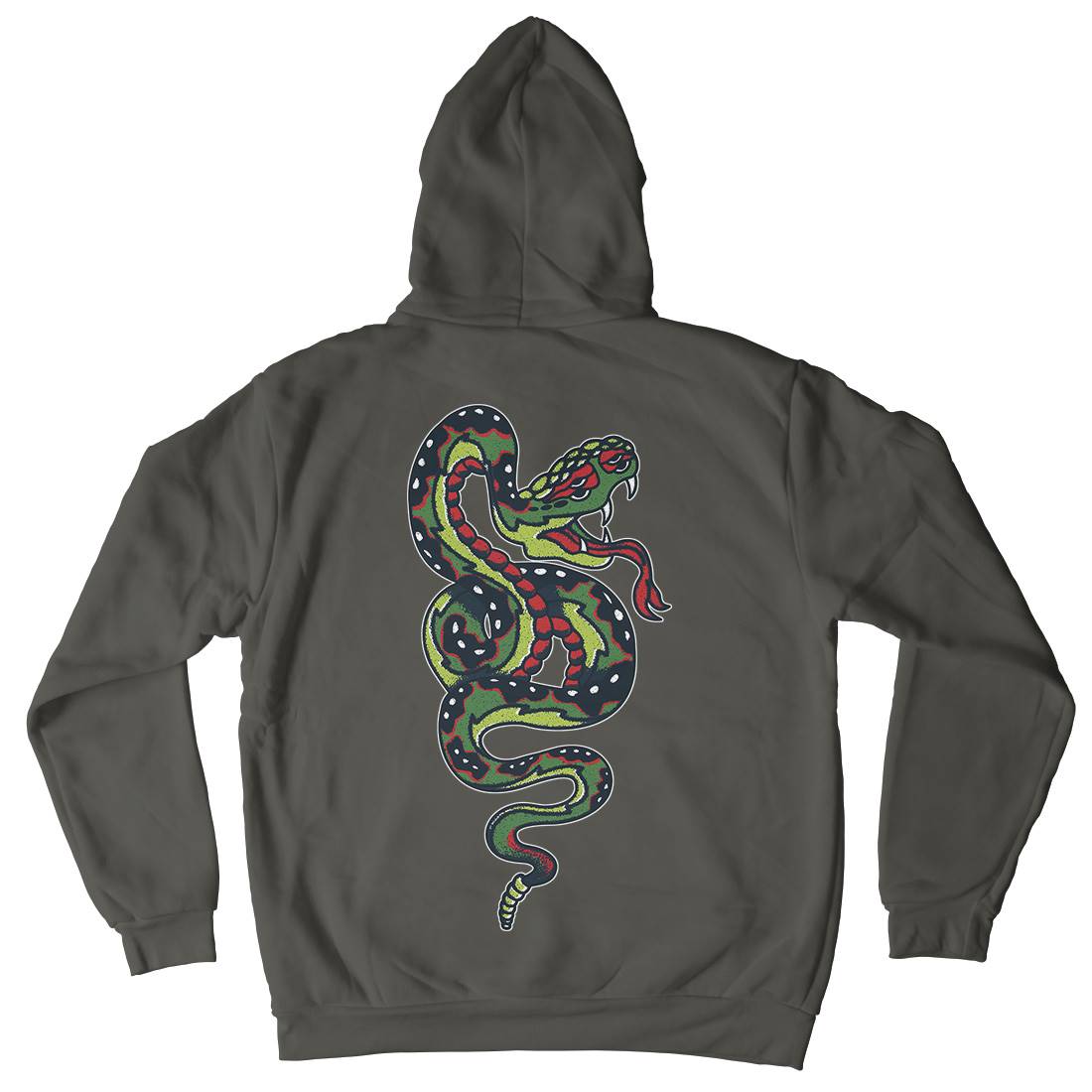 Snake Mens Hoodie With Pocket Tattoo A962