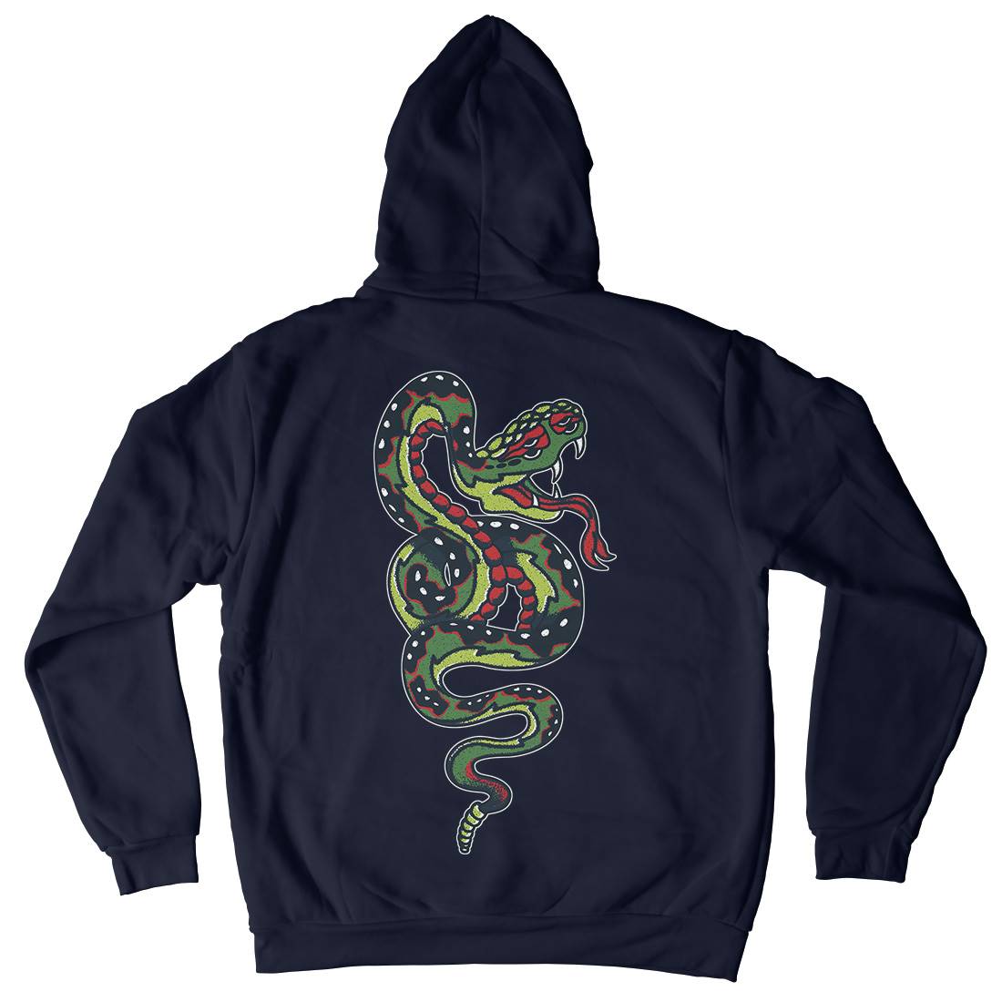 Snake Mens Hoodie With Pocket Tattoo A962