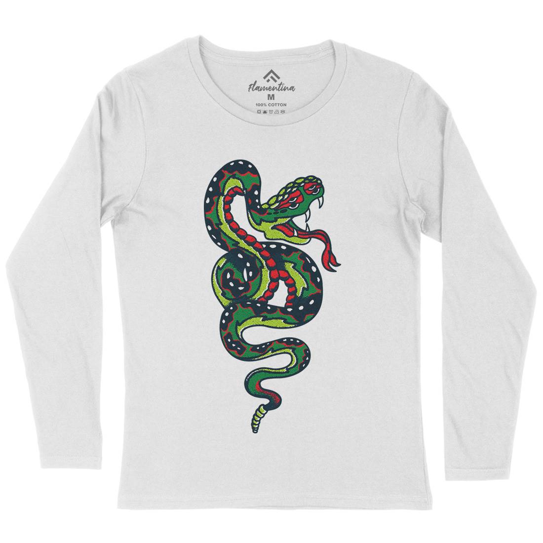 Snake Womens Long Sleeve T-Shirt Tattoo A962