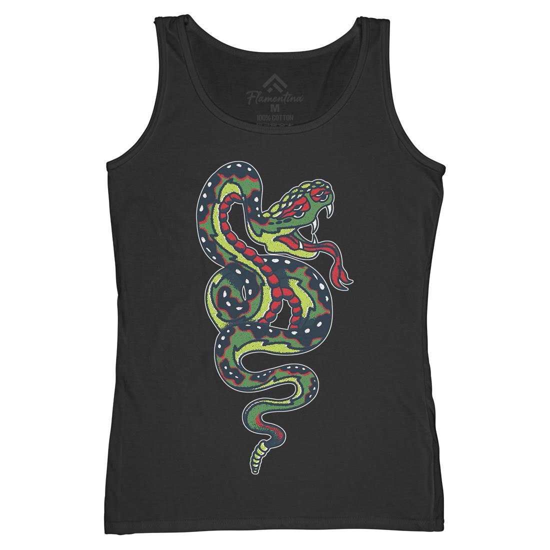 Snake Womens Organic Tank Top Vest Tattoo A962