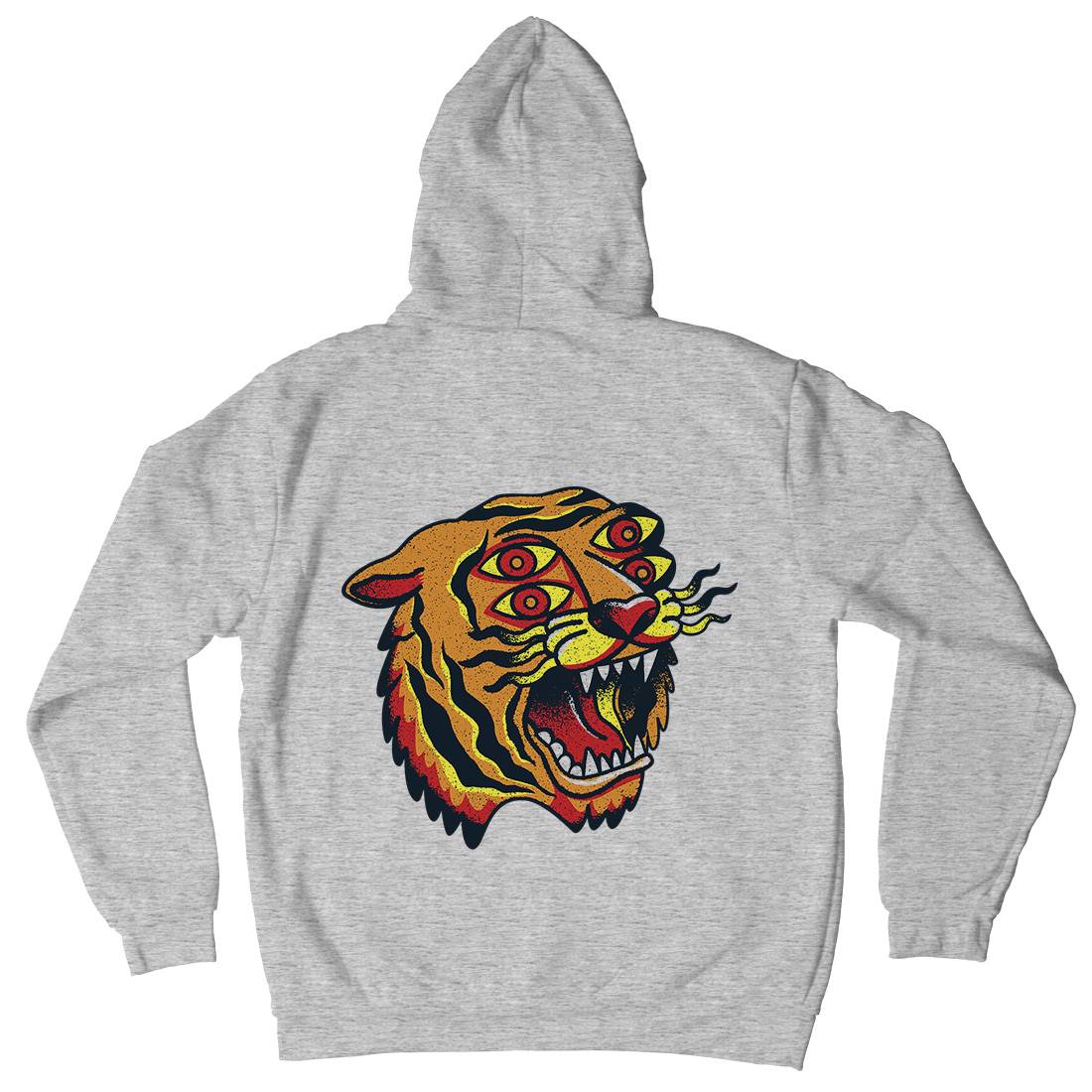Tiger Mens Hoodie With Pocket Tattoo A963