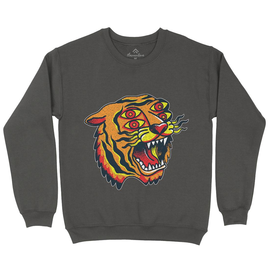 Tiger Kids Crew Neck Sweatshirt Tattoo A963