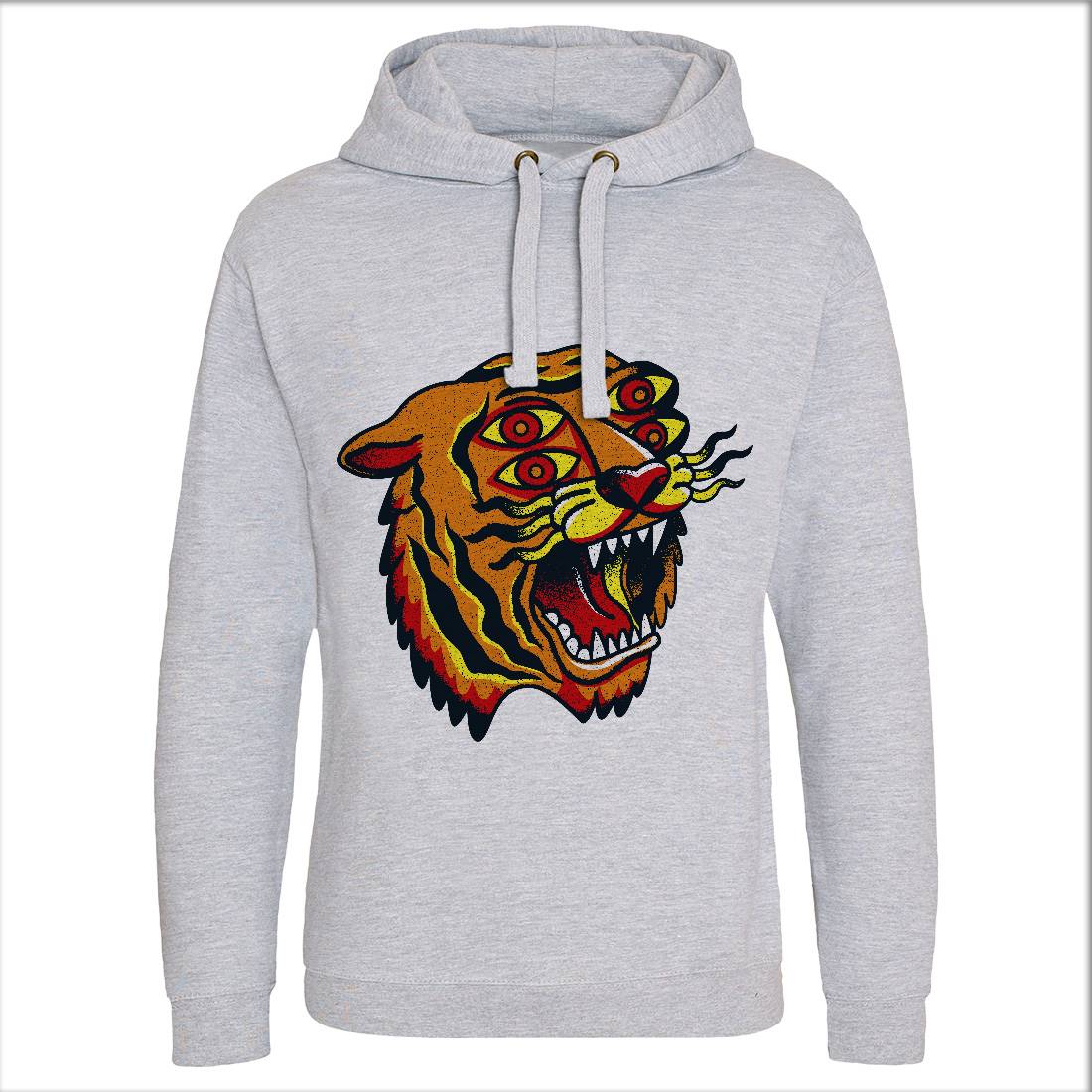 Tiger Mens Hoodie Without Pocket Tattoo A963