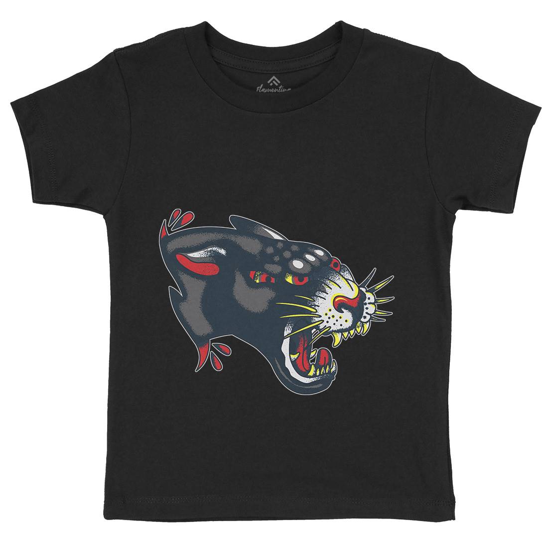 Panther Kids Organic Crew Neck T-Shirt Tattoo A964