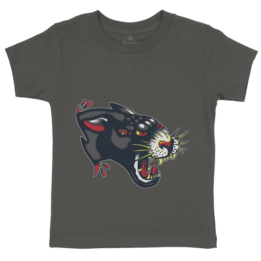 Panther Kids Crew Neck T-Shirt Tattoo A964